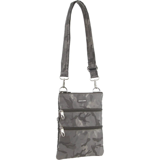 Pierre Cardin Anti-Theft Cross Body Bag Slash Proof RFID Camouflage - Grey/Camo-0
