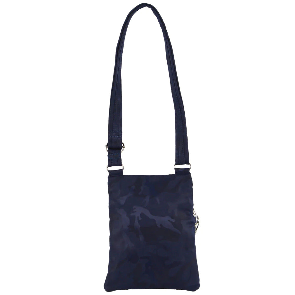 Pierre Cardin Anti-Theft Cross Body Bag Slash Proof RFID Camouflage - Navy/Camo-3