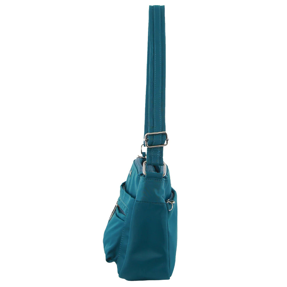Pierre Cardin Anti-Theft Cross Body Bag RFID Blocking Slash Proof - Turquoise-2