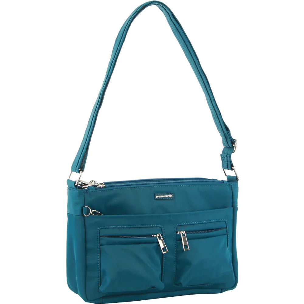 Pierre Cardin Anti-Theft Cross Body Bag RFID Blocking Slash Proof - Turquoise-1