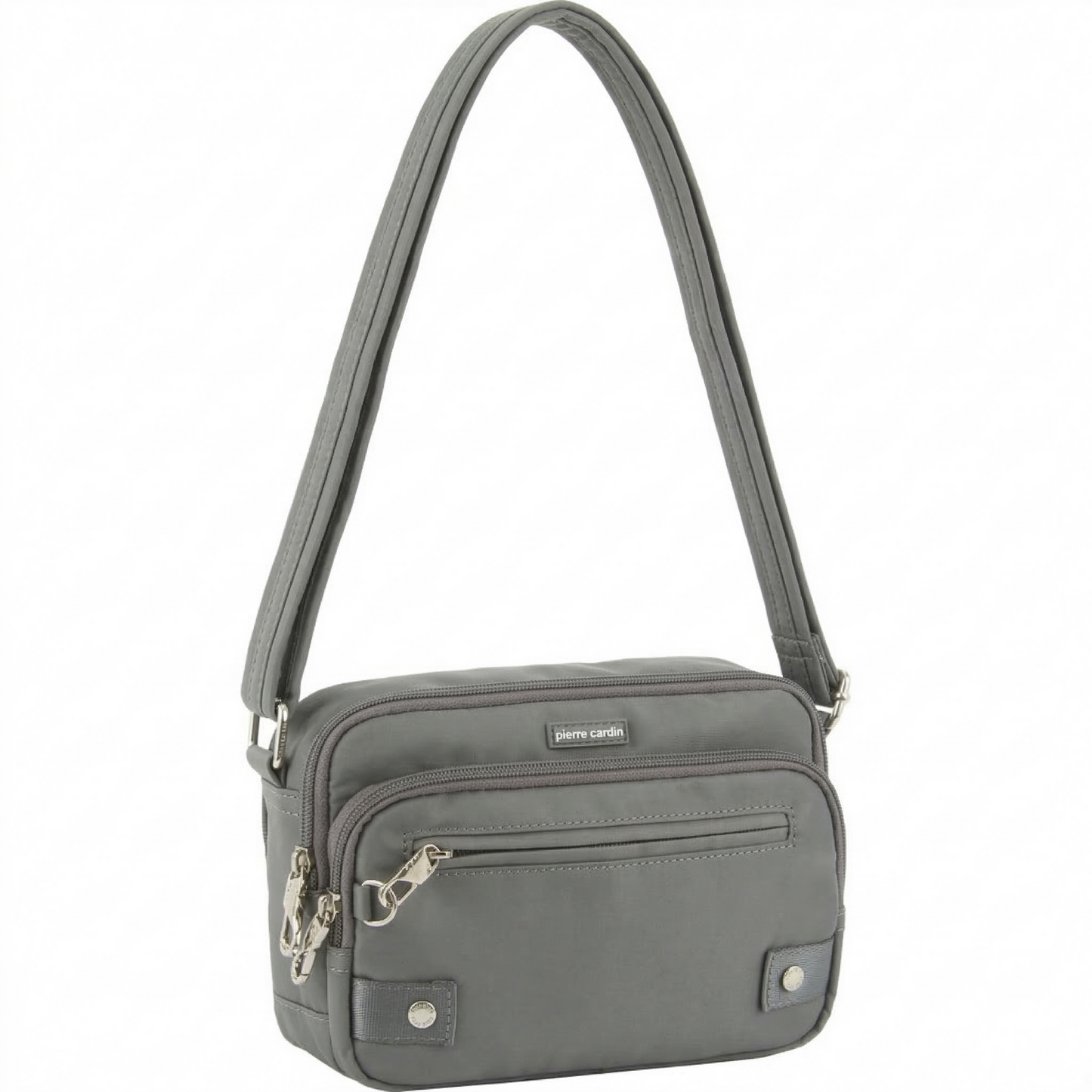 Pierre Cardin Anti-Theft Cross Body Bag Slash Proof RFID Blocking - Plain Grey-0