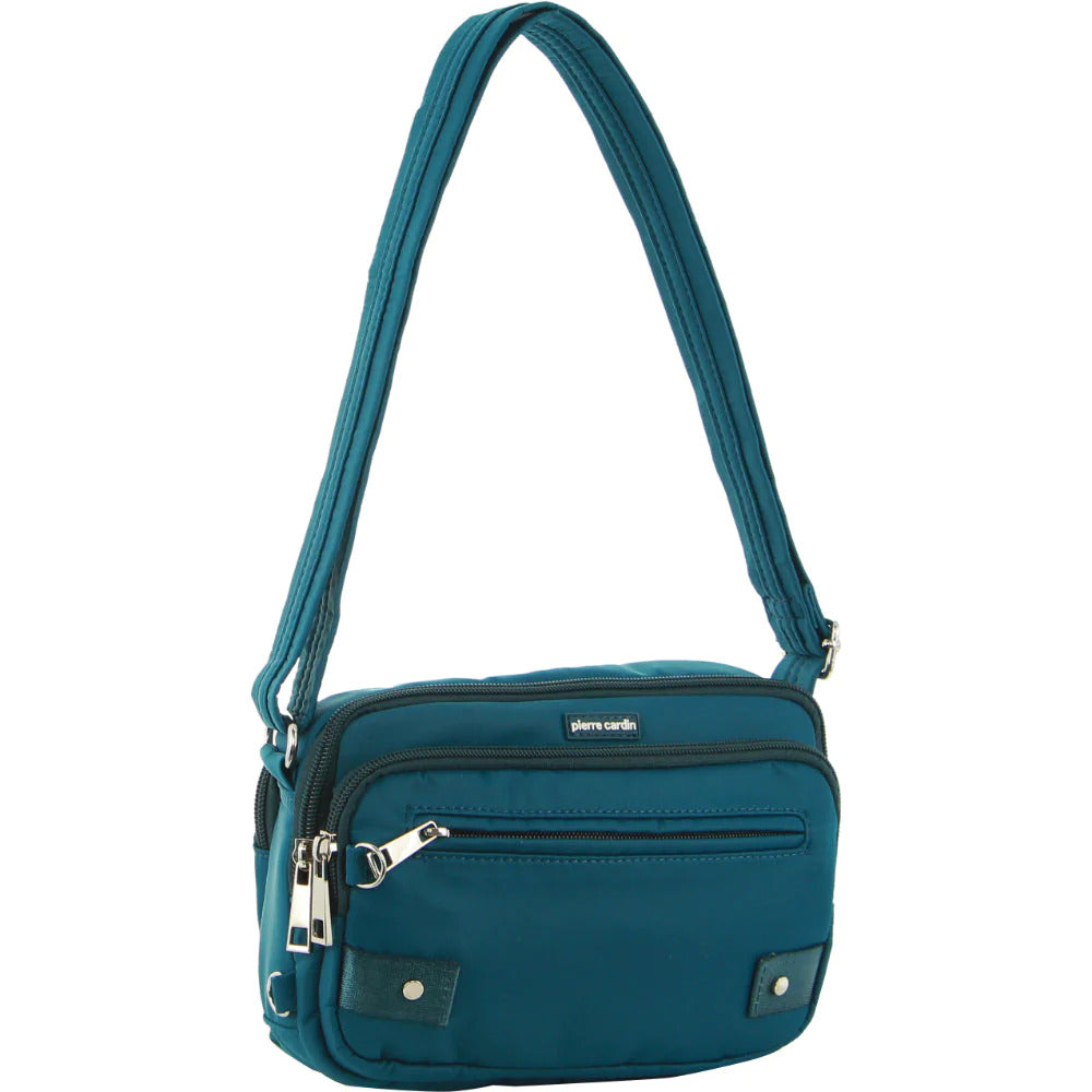 Pierre Cardin Anti-Theft Cross Body Bag Slash Proof RFID Blocking - Turquoise-1