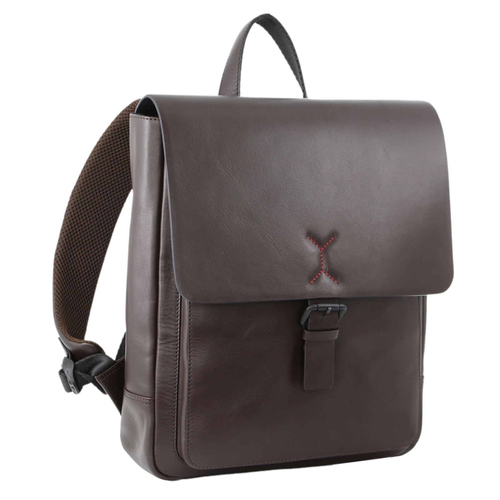 Pierre Cardin Premium Leather Backpack Travel Bag Satchel - Brown-0