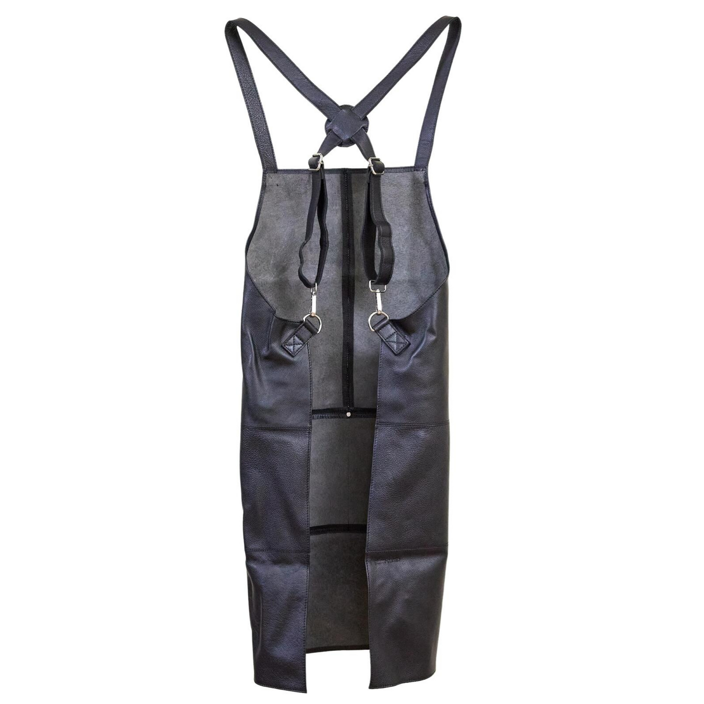 2x Pierre Cardin Professional Leather Apron - Matte Black (Butcher/Woodwork/Hairdressing/Barber/Chef)-3
