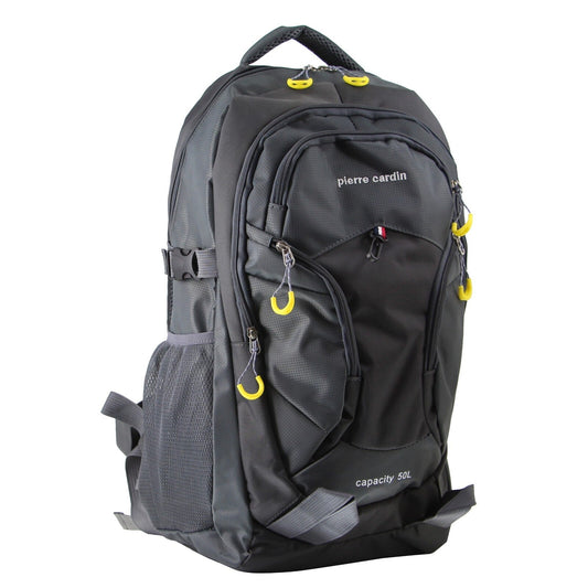 Pierre Cardin Backpack Shoulder Bag RFID Pocket Travel Outdoor Rucksack - Grey-0
