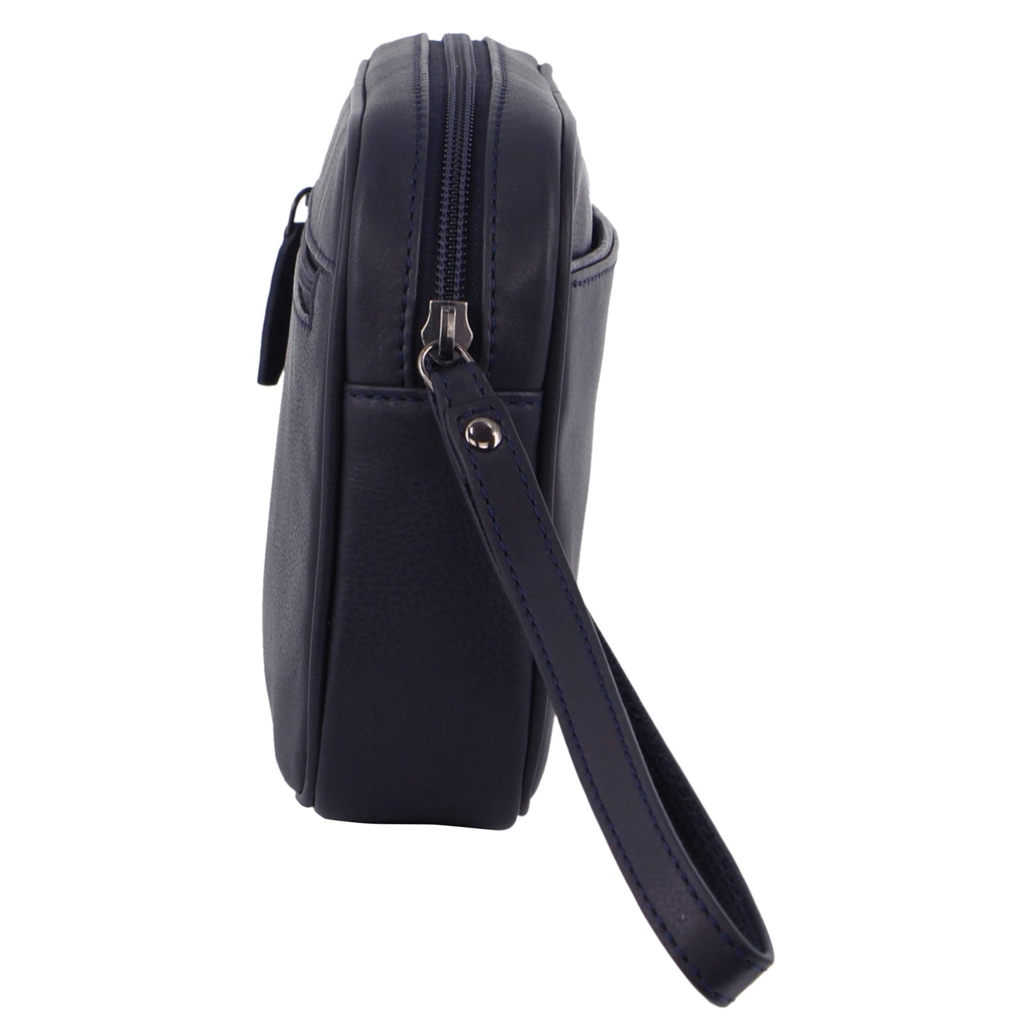Pierre Cardin Mens Leather Organizer Bag Toiletry Case - Navy-3