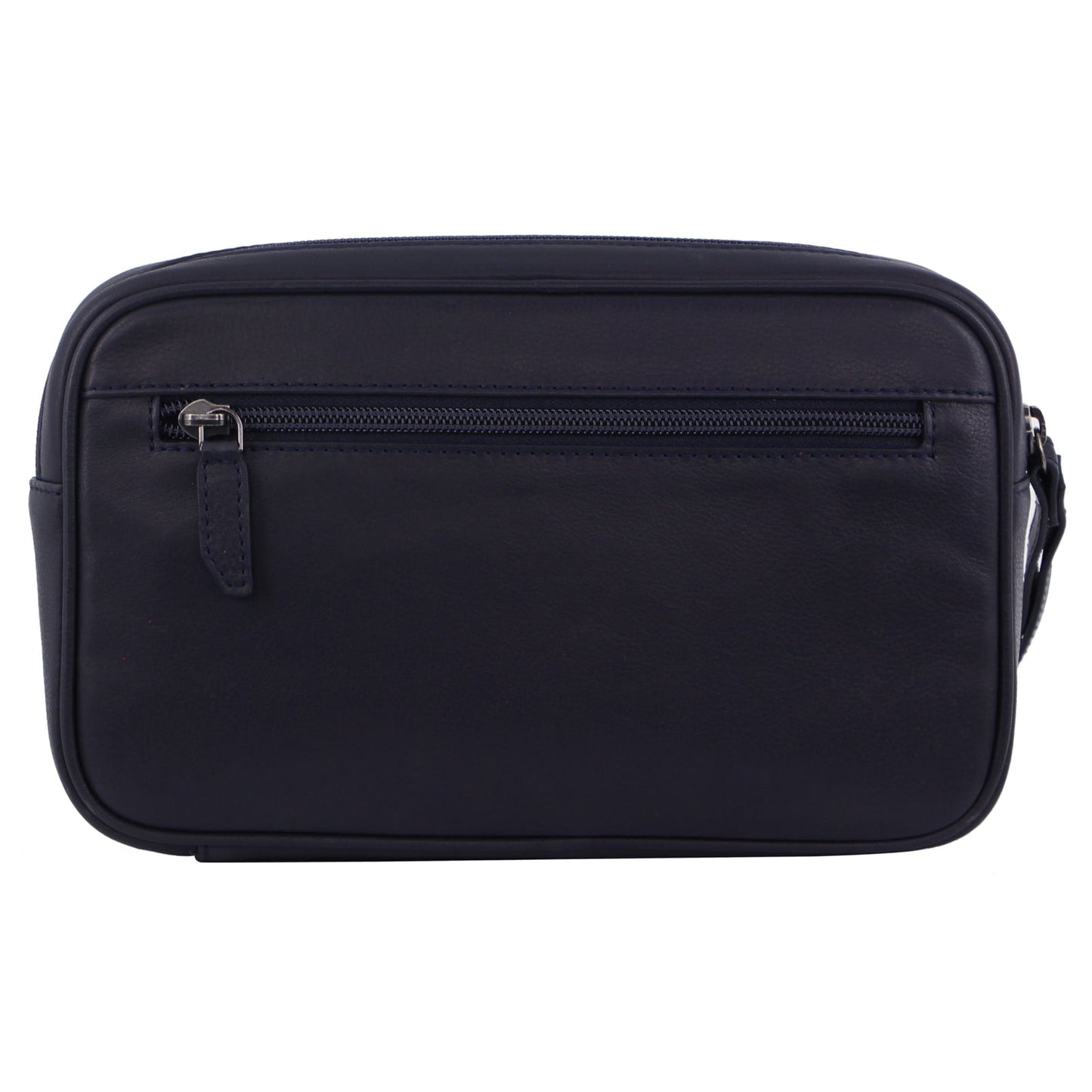 Pierre Cardin Mens Leather Organizer Bag Toiletry Case - Navy-2
