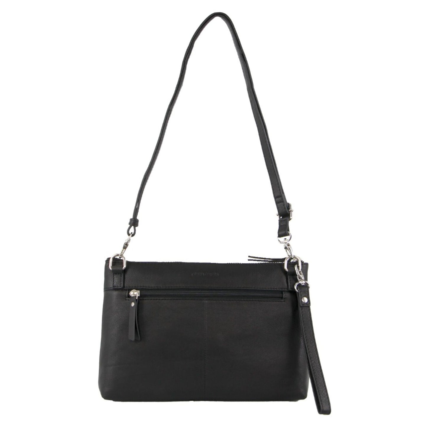Pierre Cardin Womens Crossbody/Clutch Leather Bag in Black-2