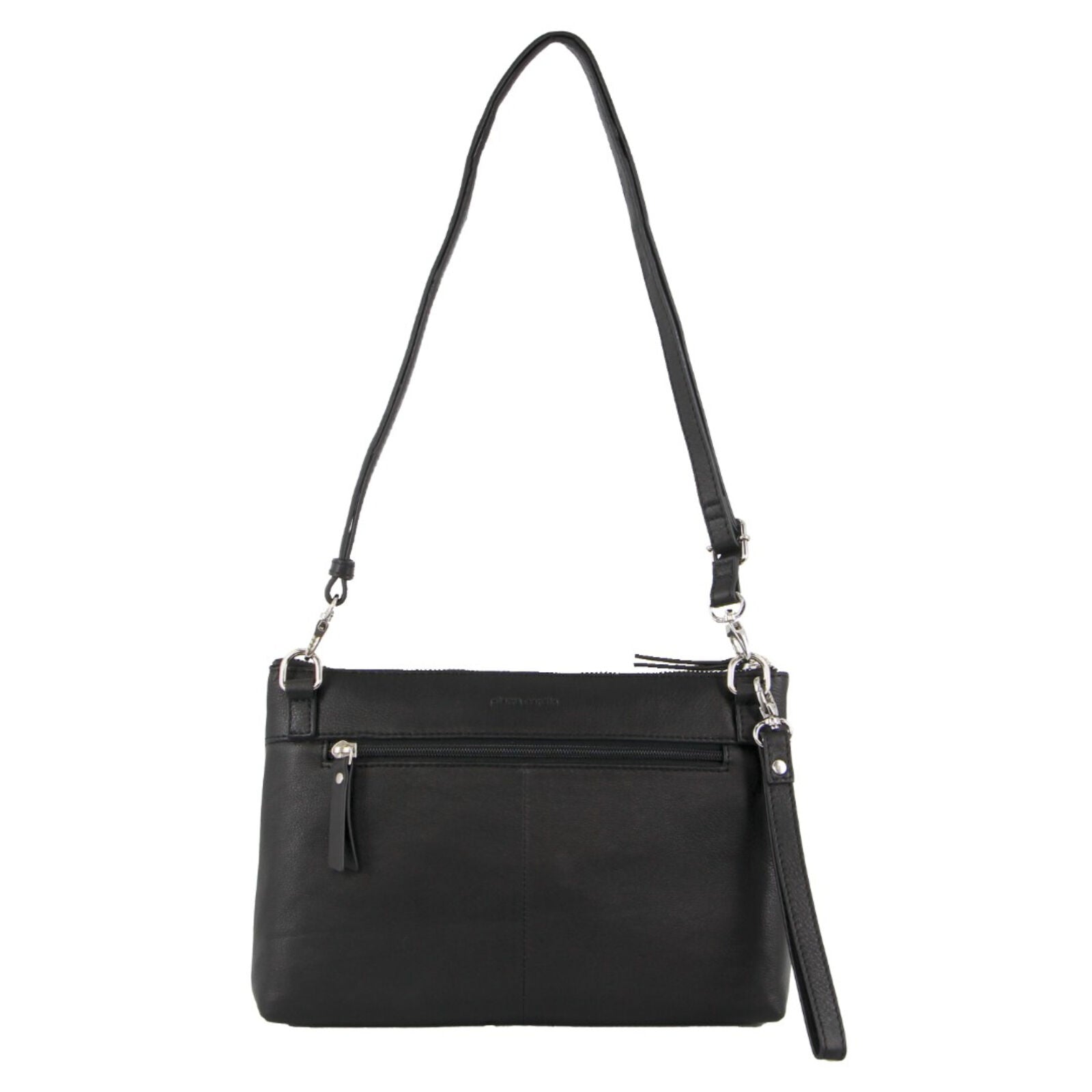 Pierre Cardin Womens Crossbody/Clutch Leather Bag in Black-2
