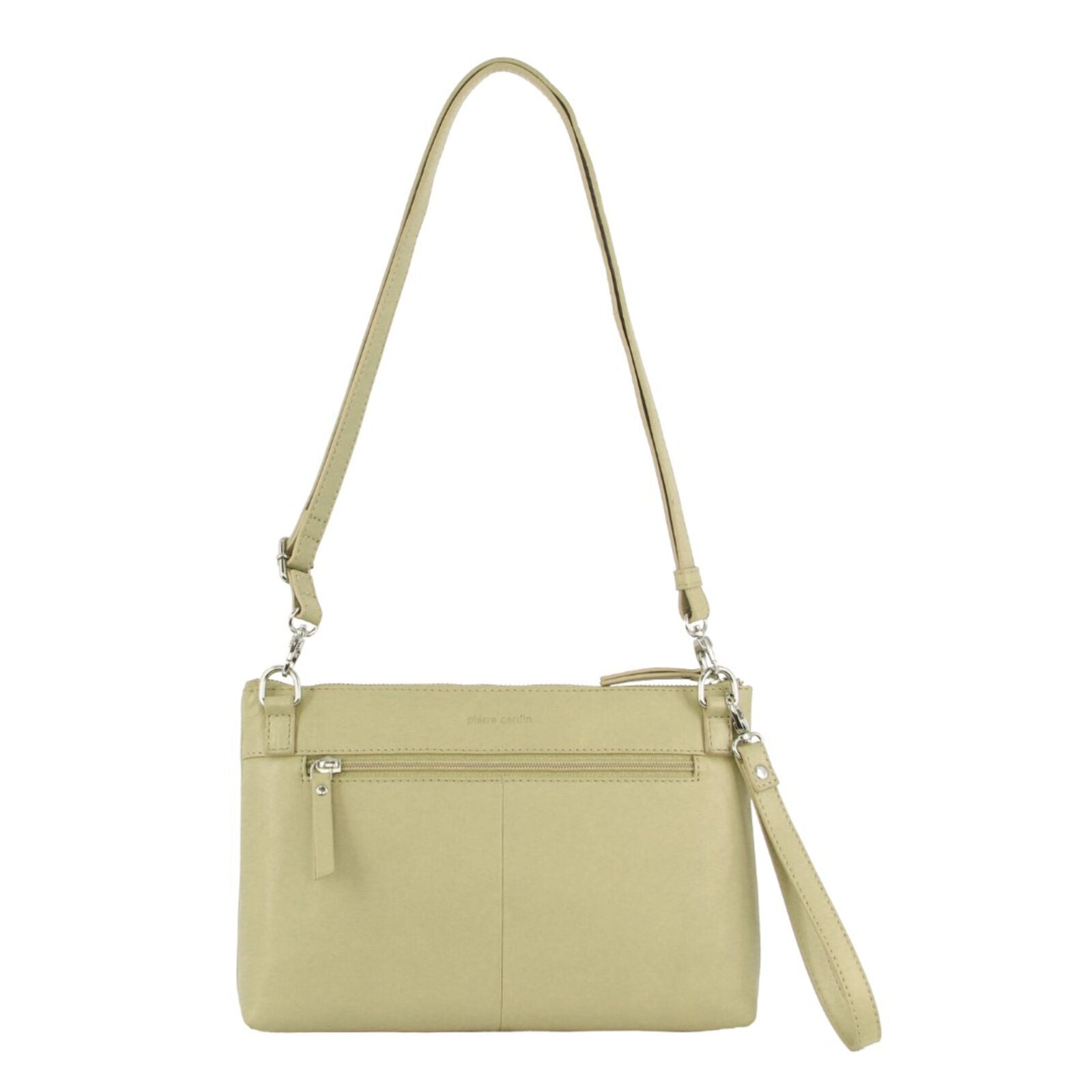 Pierre Cardin Womens Crossbody/Clutch Leather Bag in Sand-2