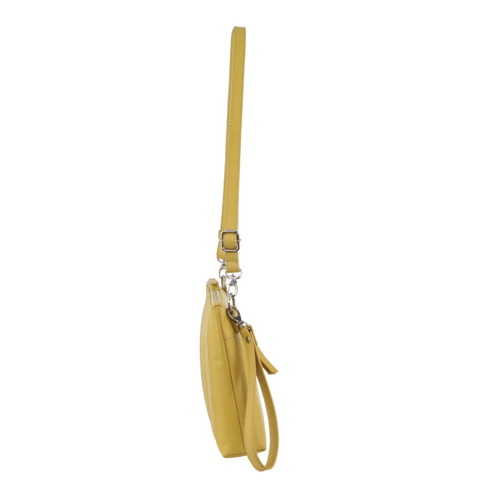 Pierre Cardin Womens Crossbody/Clutch Leather Bag in Yellow-3