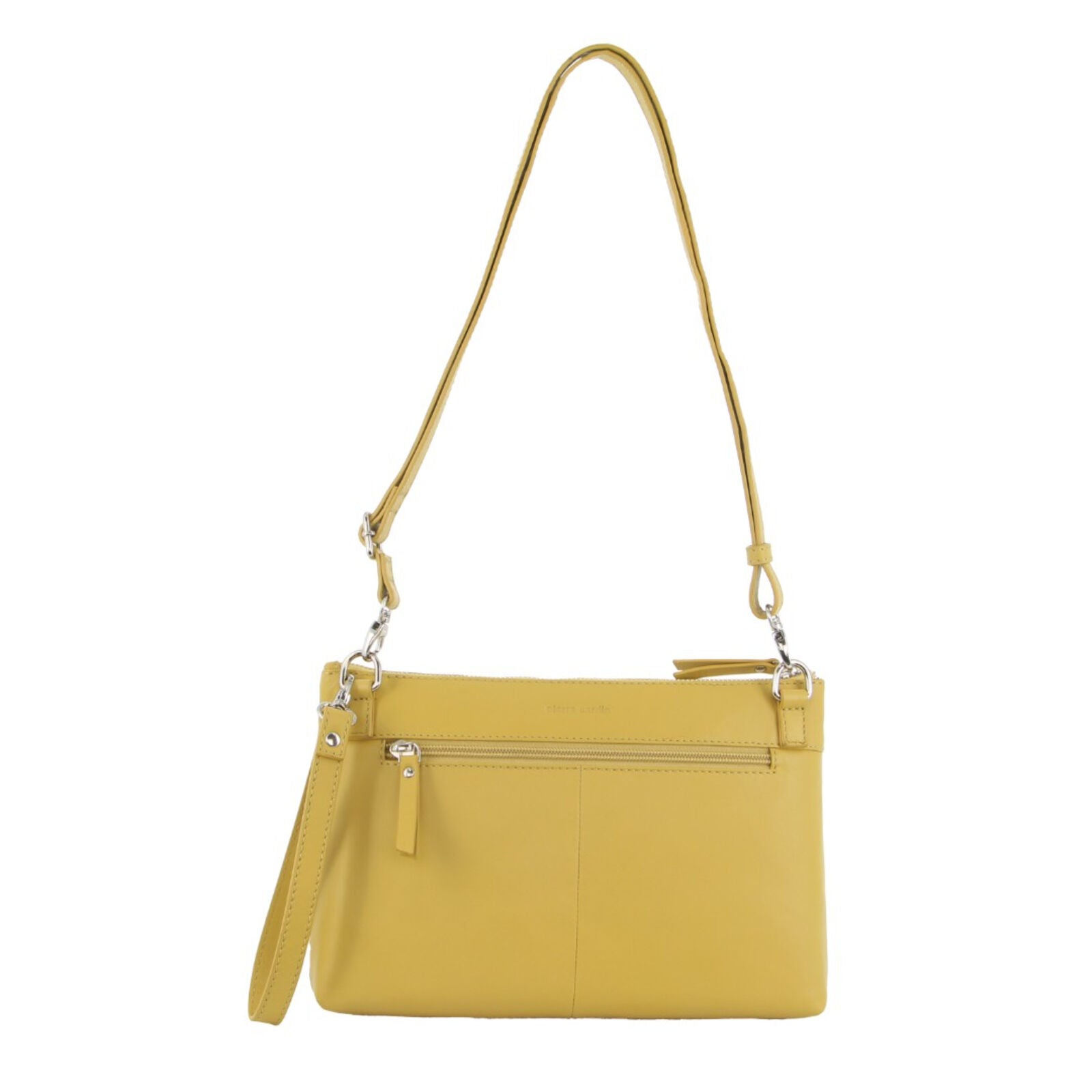 Pierre Cardin Womens Crossbody/Clutch Leather Bag in Yellow-2