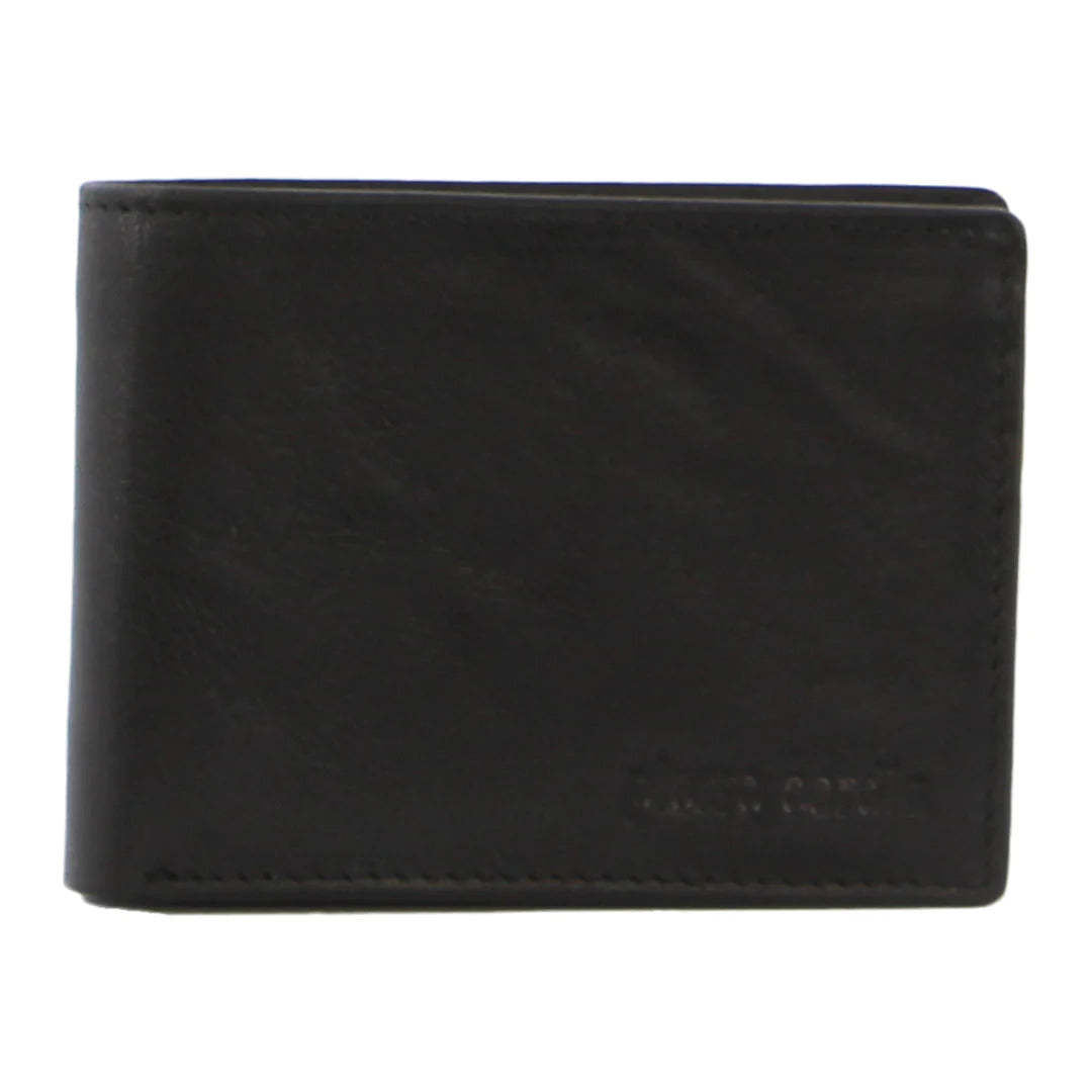 Pierre Cardin Mens Leather Wallet Bi-Fold RFID Credit Card Slots Flap - Black-2