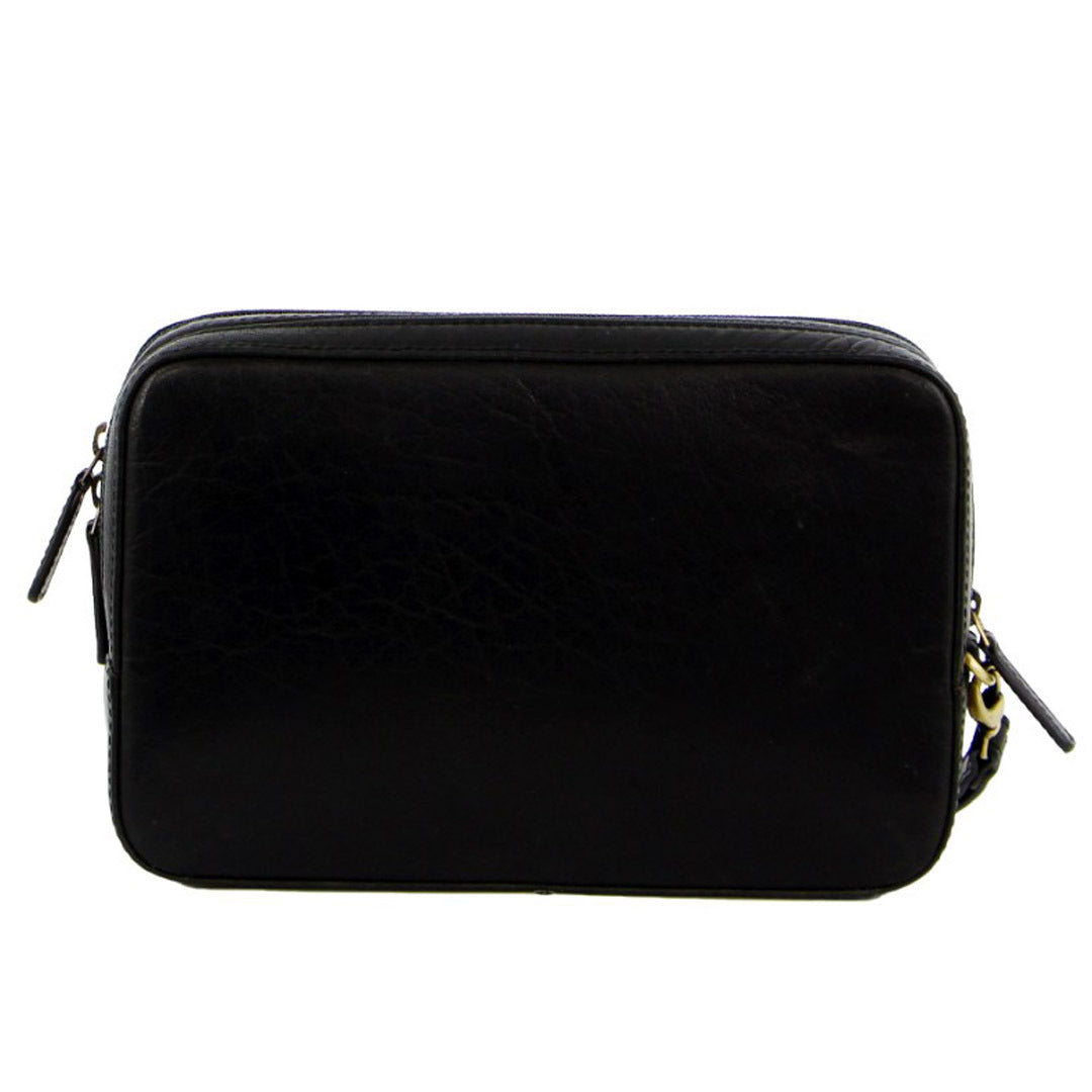 Pierre Cardin Mens Italian Leather Organizer Bag Toiletry Travel - Black-2