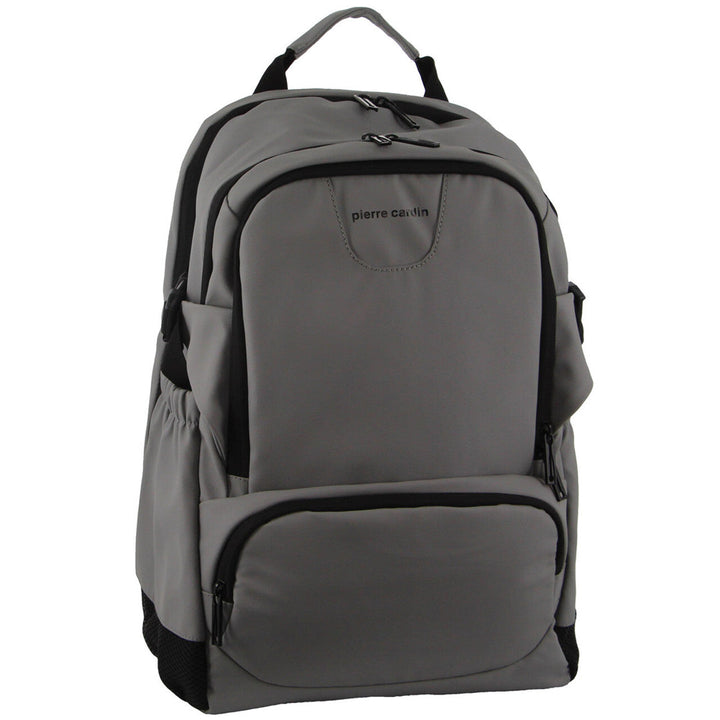 Pierre Cardin Backpack Bag Travel & Business w/ Laptop Computer Sleeve - Grey