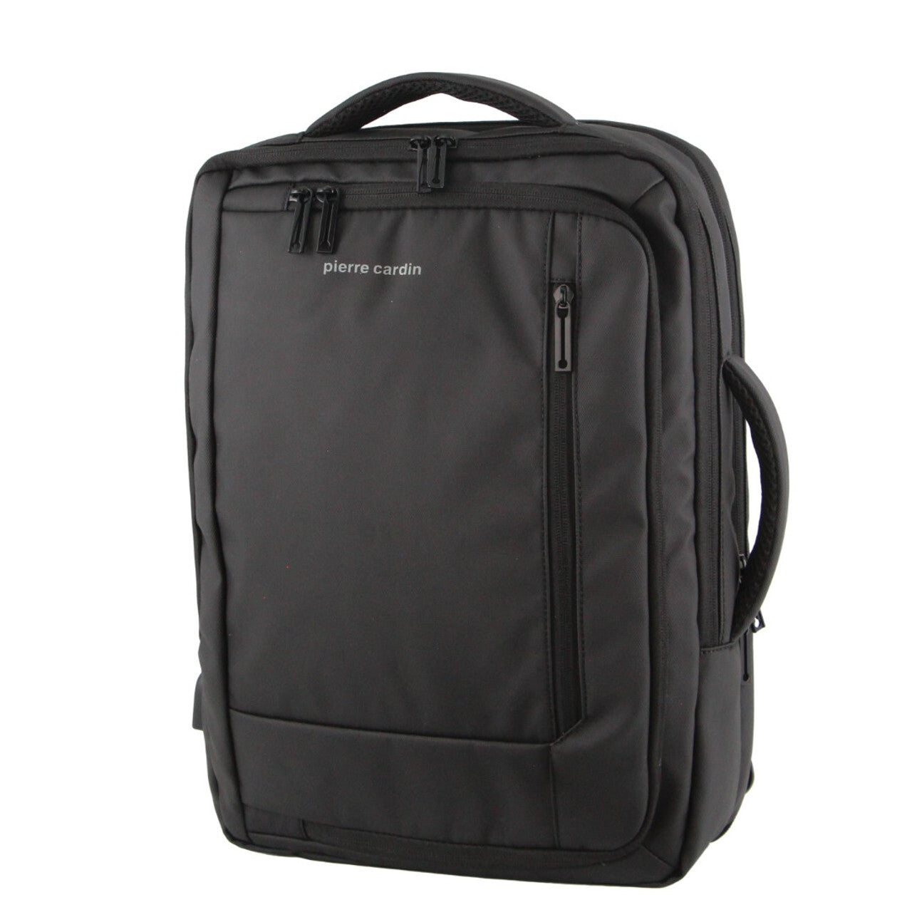 Pierre Cardin Backpack 15" Laptop Bag Briefcase Built-in USB Port Travel - Black-0