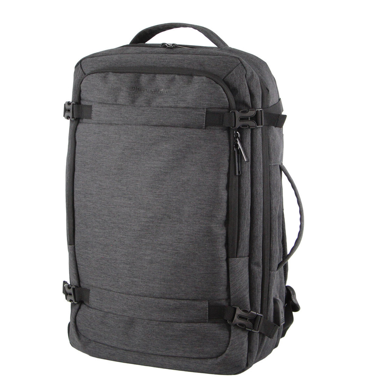Pierre Cardin Mens Travel & Business Backpack with Built-in USB Port - Grey-1