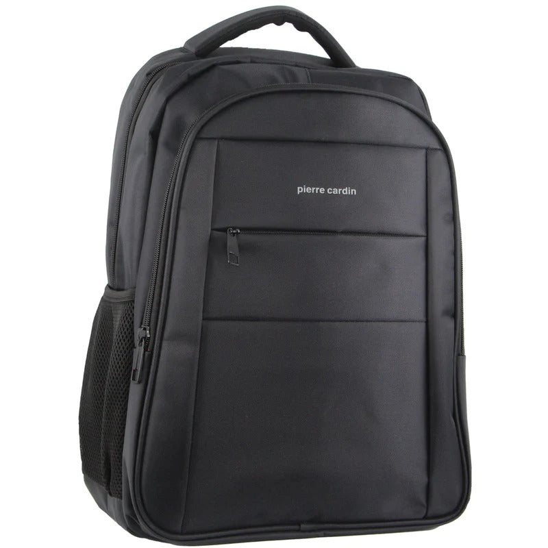 Pierre Cardin Mens Travel & Business 28.6L Backpack with Built-in USB Port - Black-0