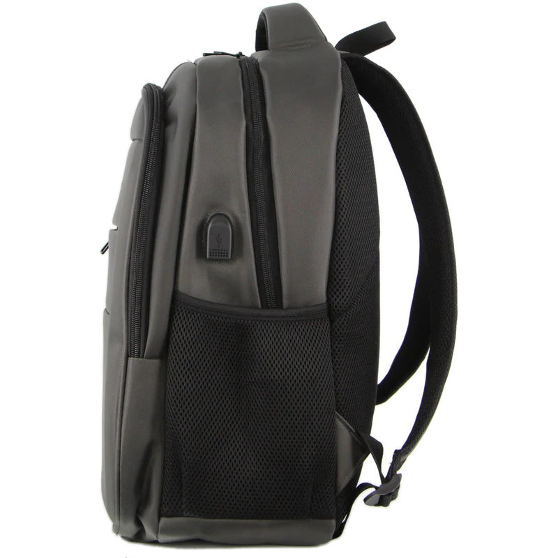 Pierre Cardin Mens Travel & Business Backpack with Built-in USB Port - Dark Grey-2