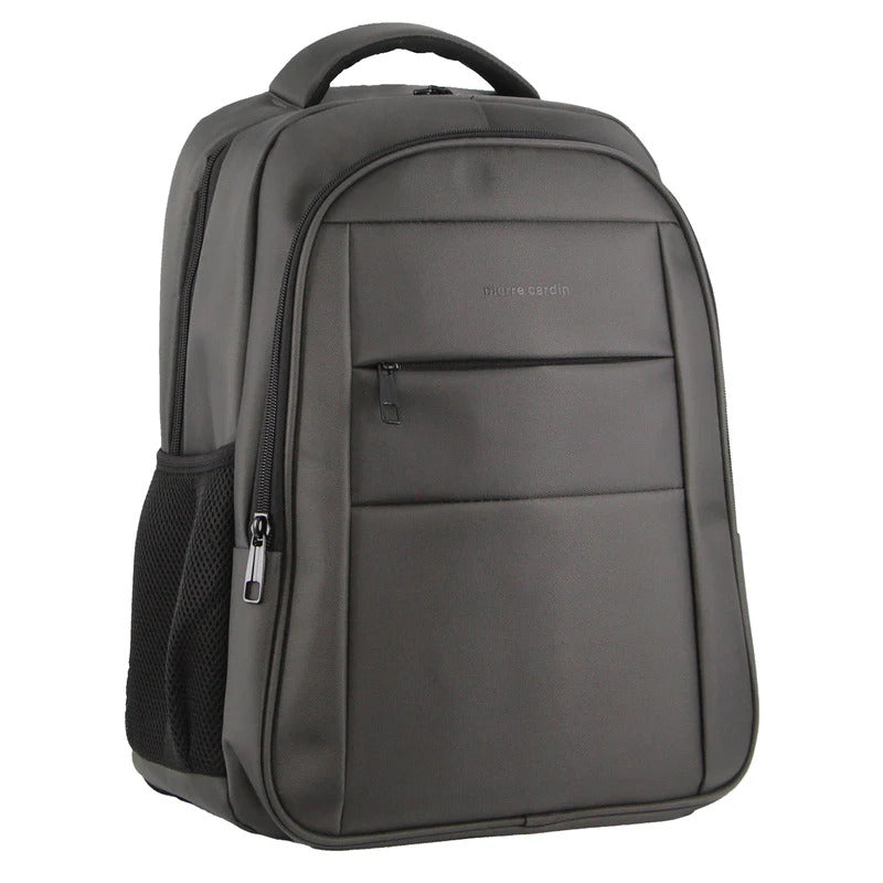 Pierre Cardin Mens Travel & Business Backpack with Built-in USB Port - Dark Grey-0