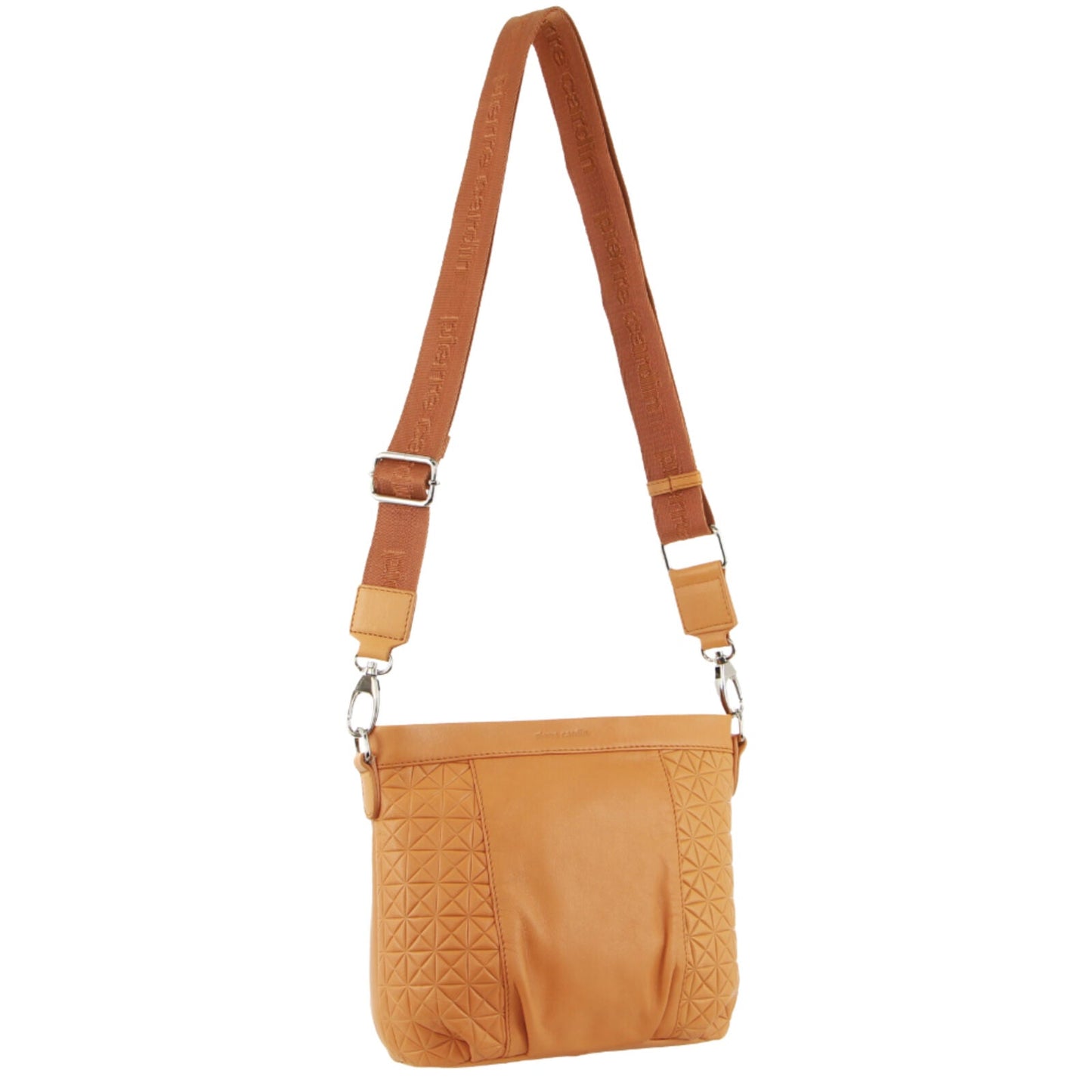 Pierre Cardin Leather Crossbody Bag w/ Shoulder Strap in Apricot-1