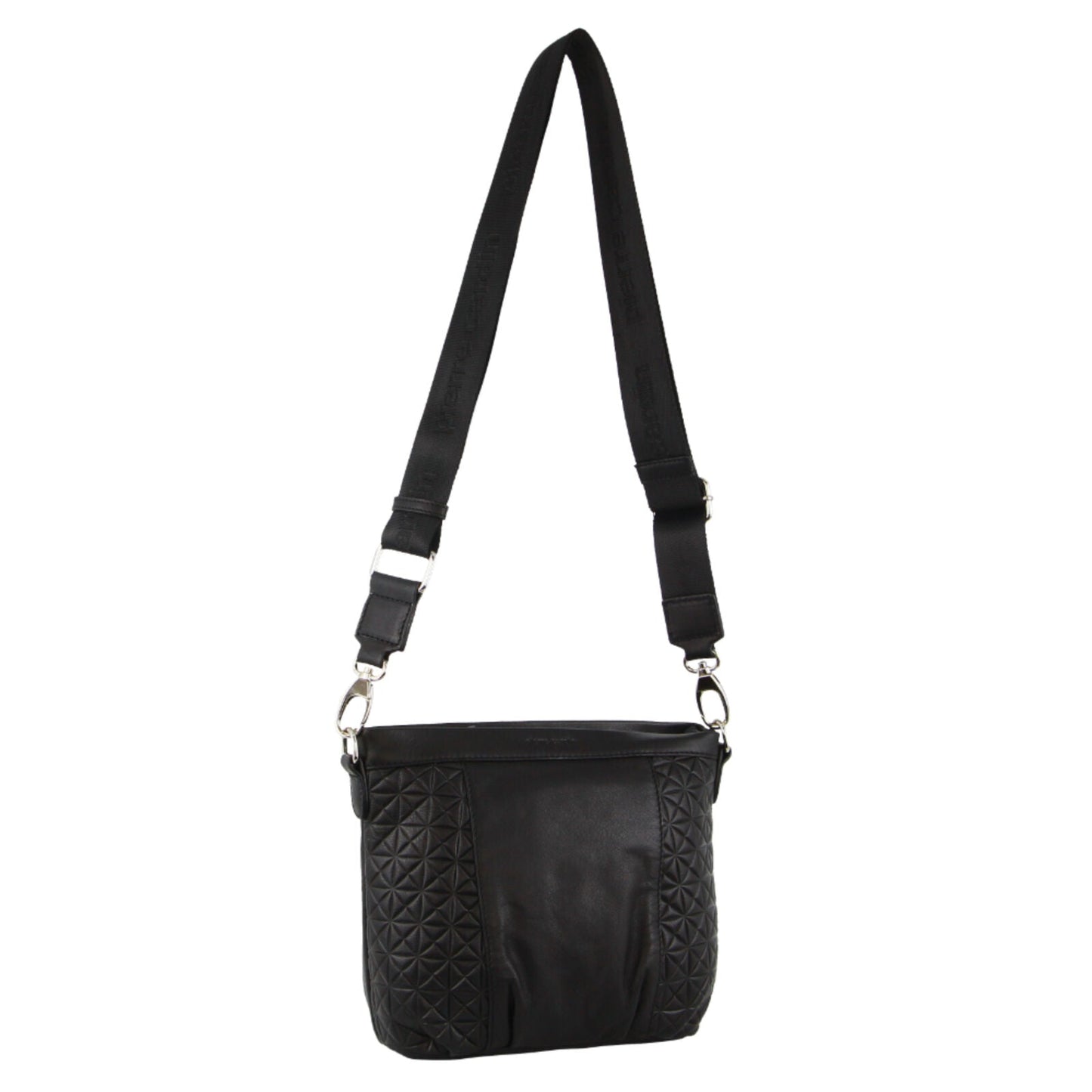 Pierre Cardin Leather Crossbody Bag w/ Shoulder Strap in Black