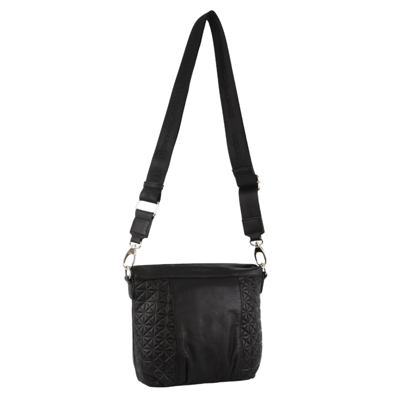 Pierre Cardin Leather Crossbody Bag w/ Shoulder Strap in Black-1