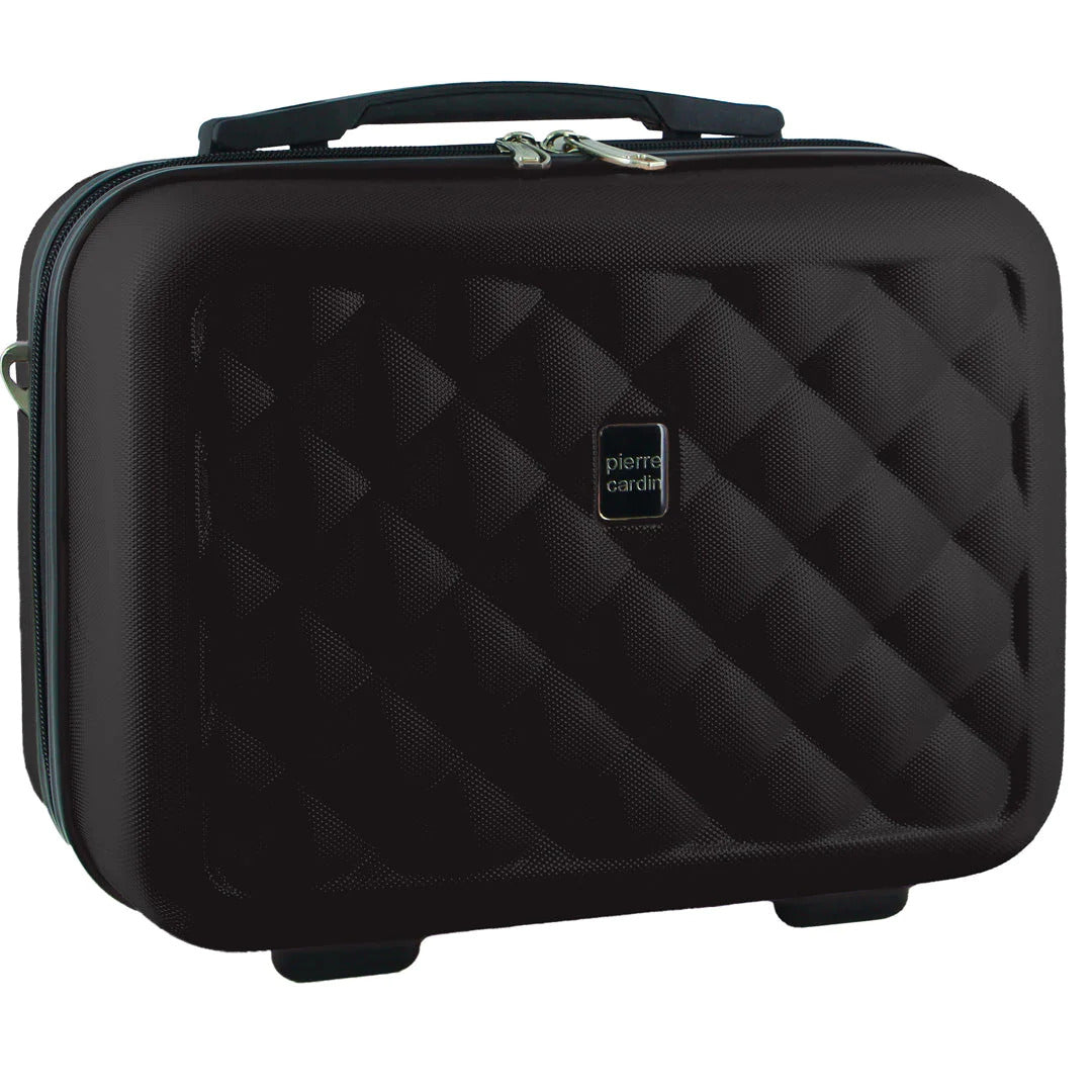 Pierre Cardin Beauty Case Hard Shell Makeup Cosmetic Organizer Travel - Black-1