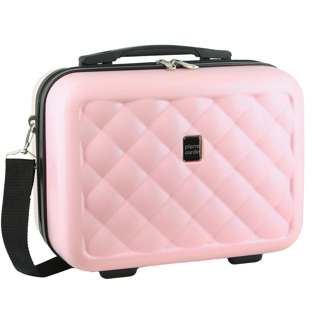 Pierre Cardin Beauty Case Hard Shell Makeup Cosmetic Organizer Travel - Rose-0