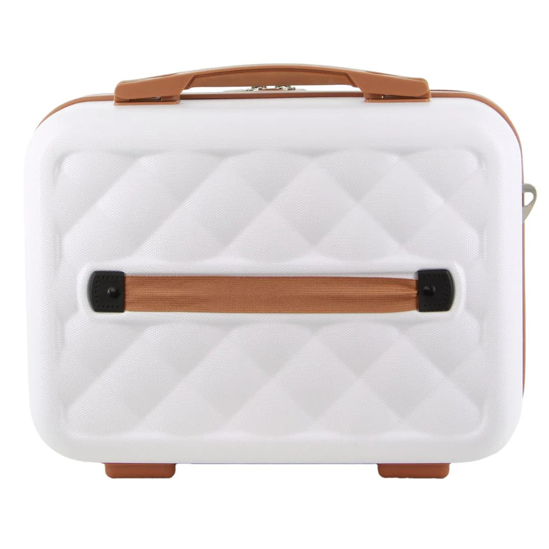Pierre Cardin Beauty Case Hard Shell Makeup Cosmetic Organizer Travel - White-4