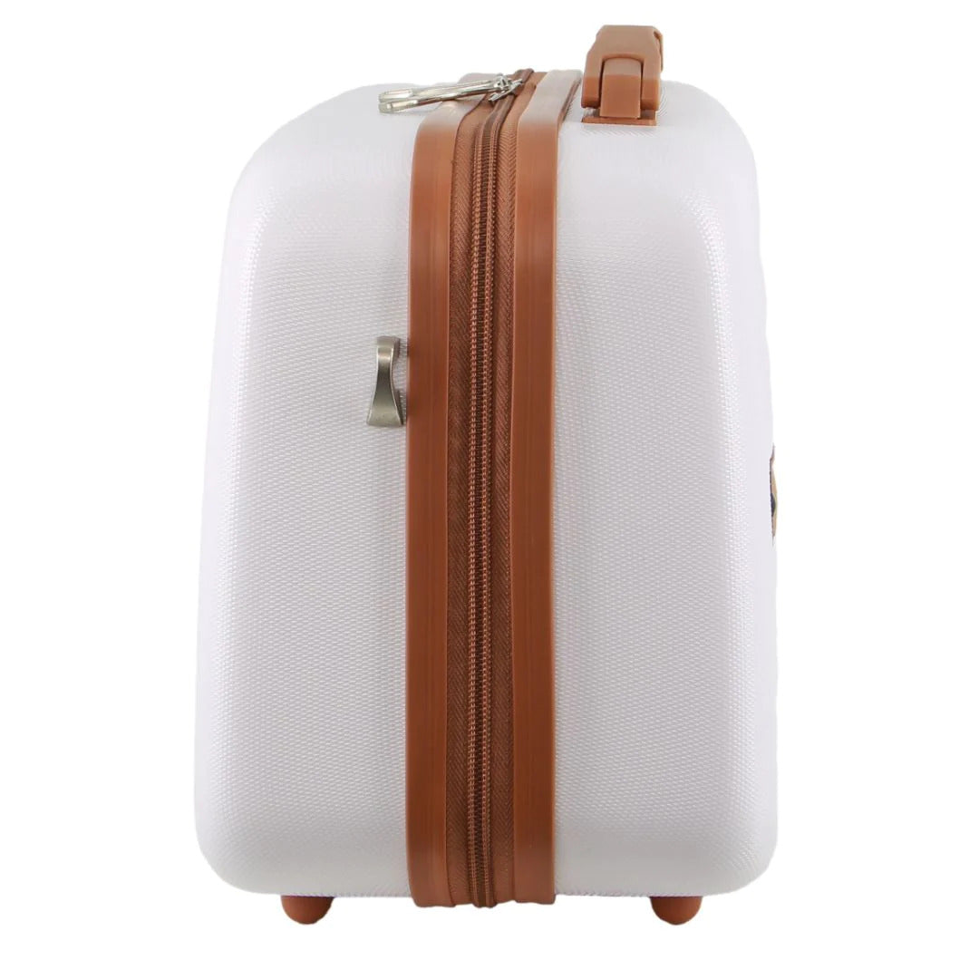 Pierre Cardin Beauty Case Hard Shell Makeup Cosmetic Organizer Travel - White-3