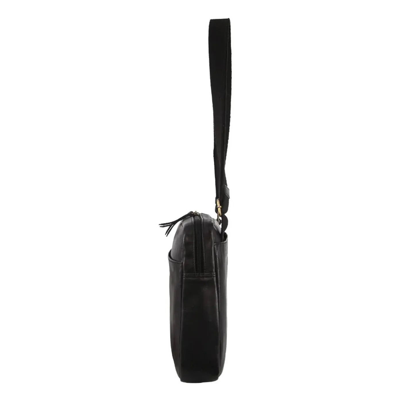 Pierre Cardin Mens Leather Business Laptop Comnputer Bag in Black