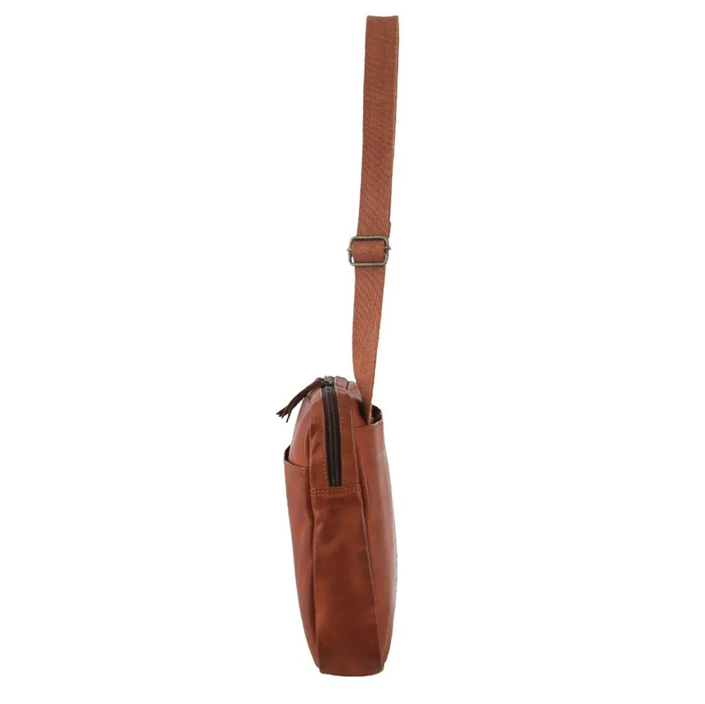Pierre Cardin Mens Italian Leather Business Computer Laptop Bag in Cognac-3