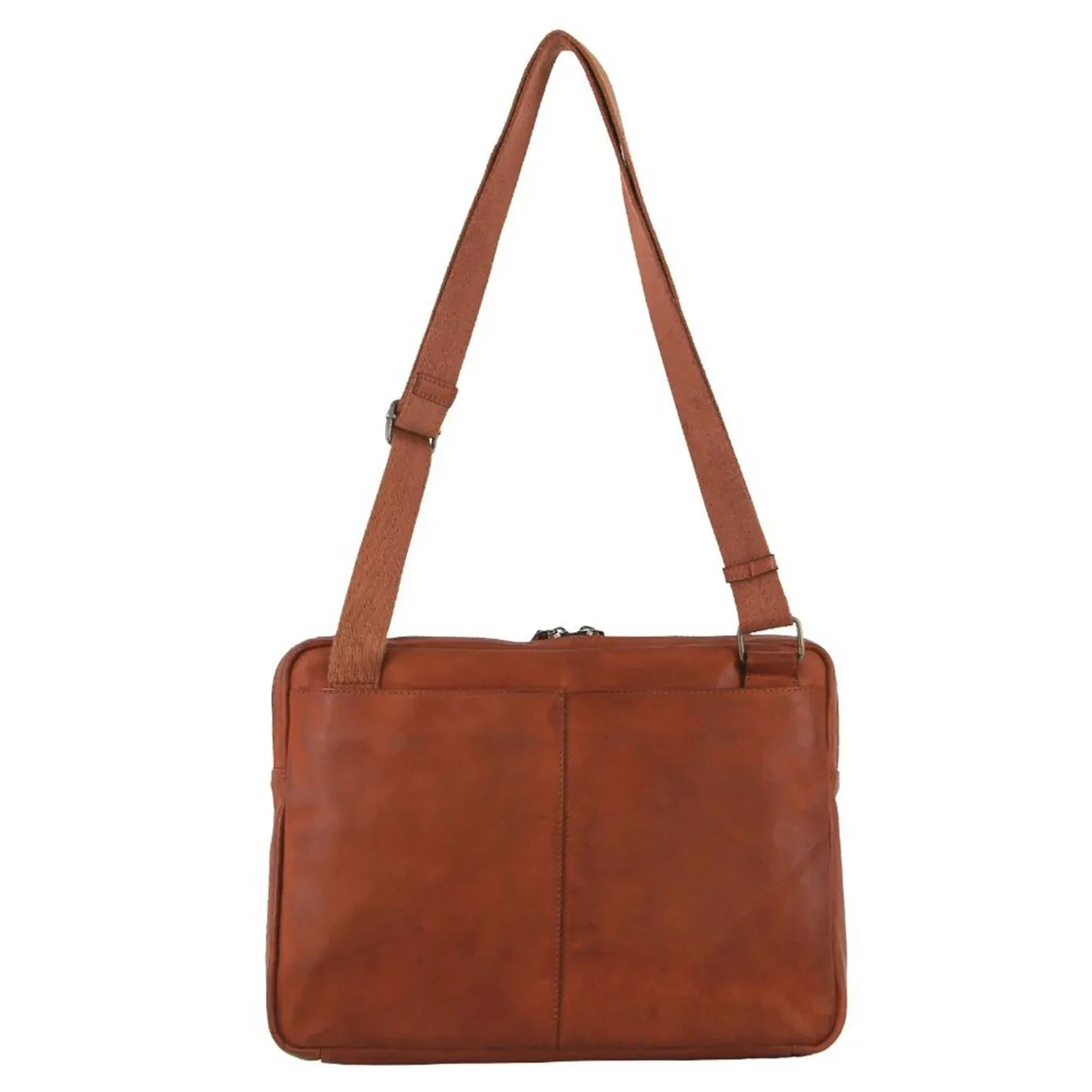 Pierre Cardin Mens Italian Leather Business Computer Laptop Bag in Cognac-2