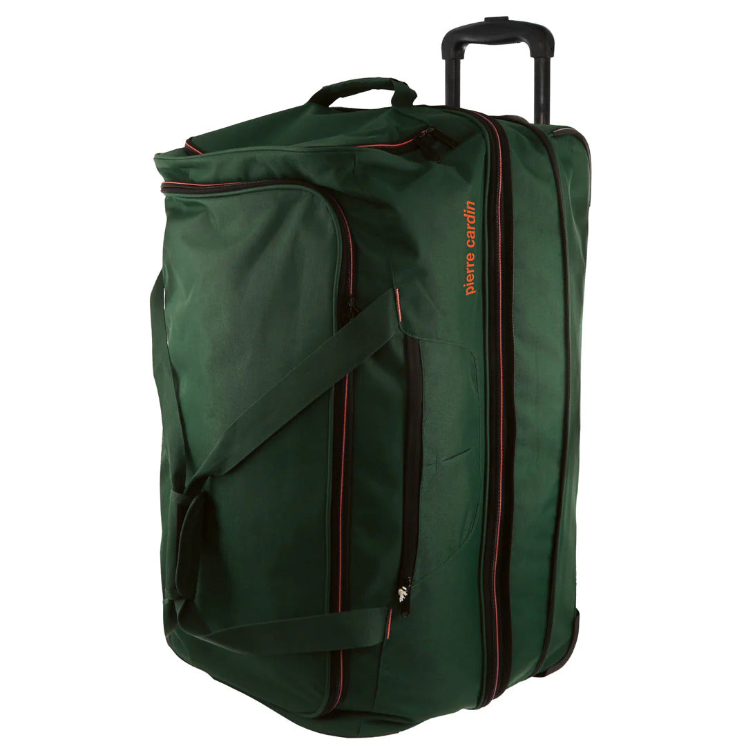 Pierre Cardin Trolley Bag Medium Soft Travel Luggage Wheeled Duffle 72cm - Green-0