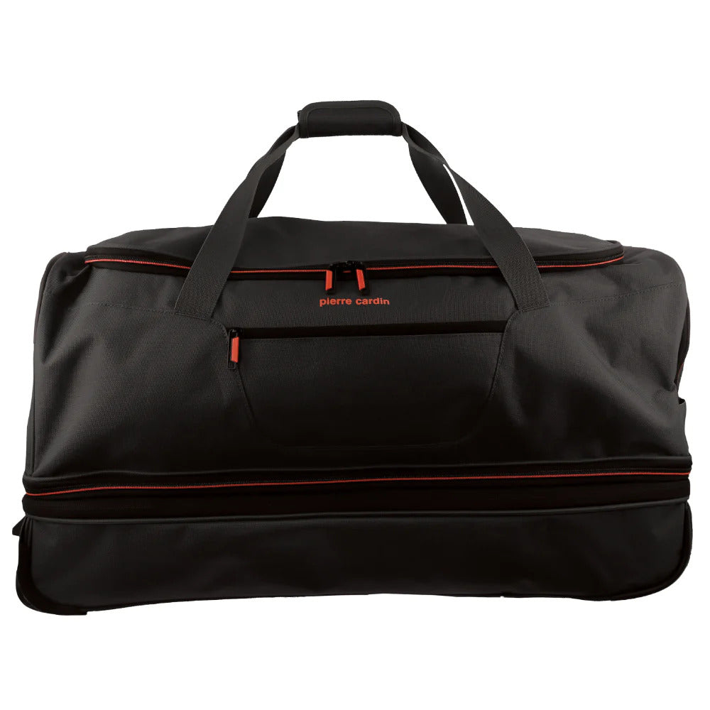 Pierre Cardin Trolley Bag Large Soft Travel Luggage Wheeled Duffle 82cm - Black-3