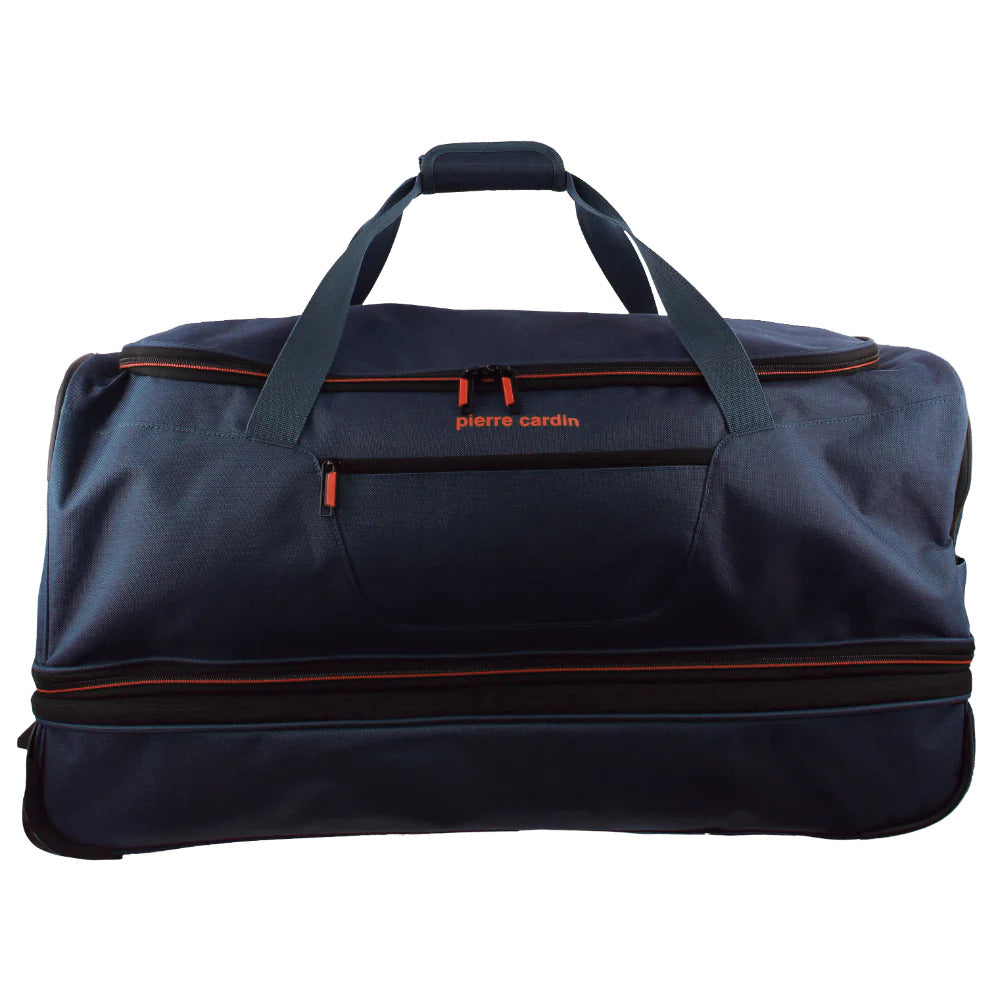 Pierre Cardin 82cm/168L Large Soft Trolley Wheeled Duffle Bag - Navy (Travel Suitcase)-3