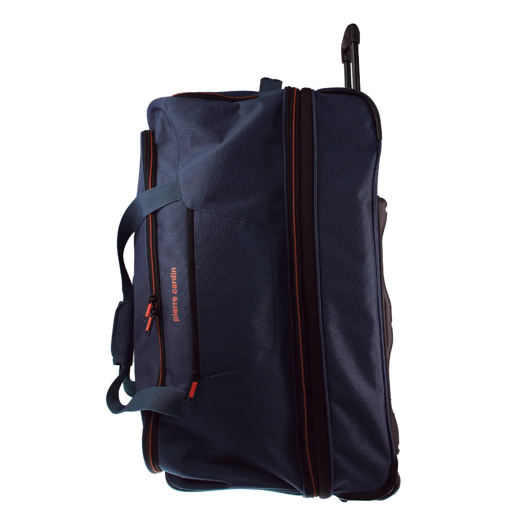Pierre Cardin 82cm/168L Large Soft Trolley Wheeled Duffle Bag - Navy (Travel Suitcase)-4