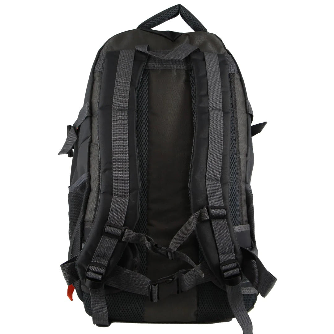 Pierre Cardin Mens Nylon Travel & Sport Medium Backpack Bag in Grey/Black-2