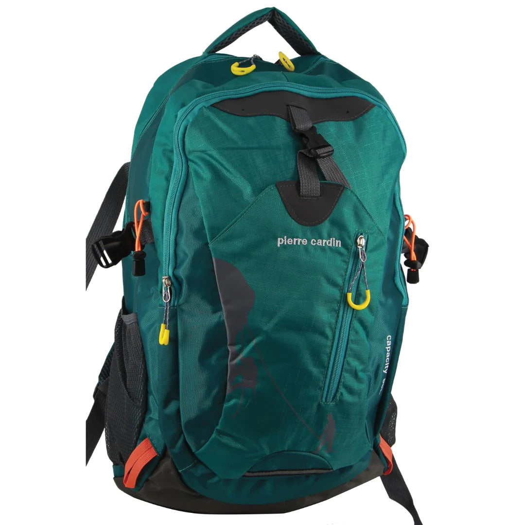 Pierre Cardin Mens Nylon Travel & Sport Medium Backpack Bag in Green-0