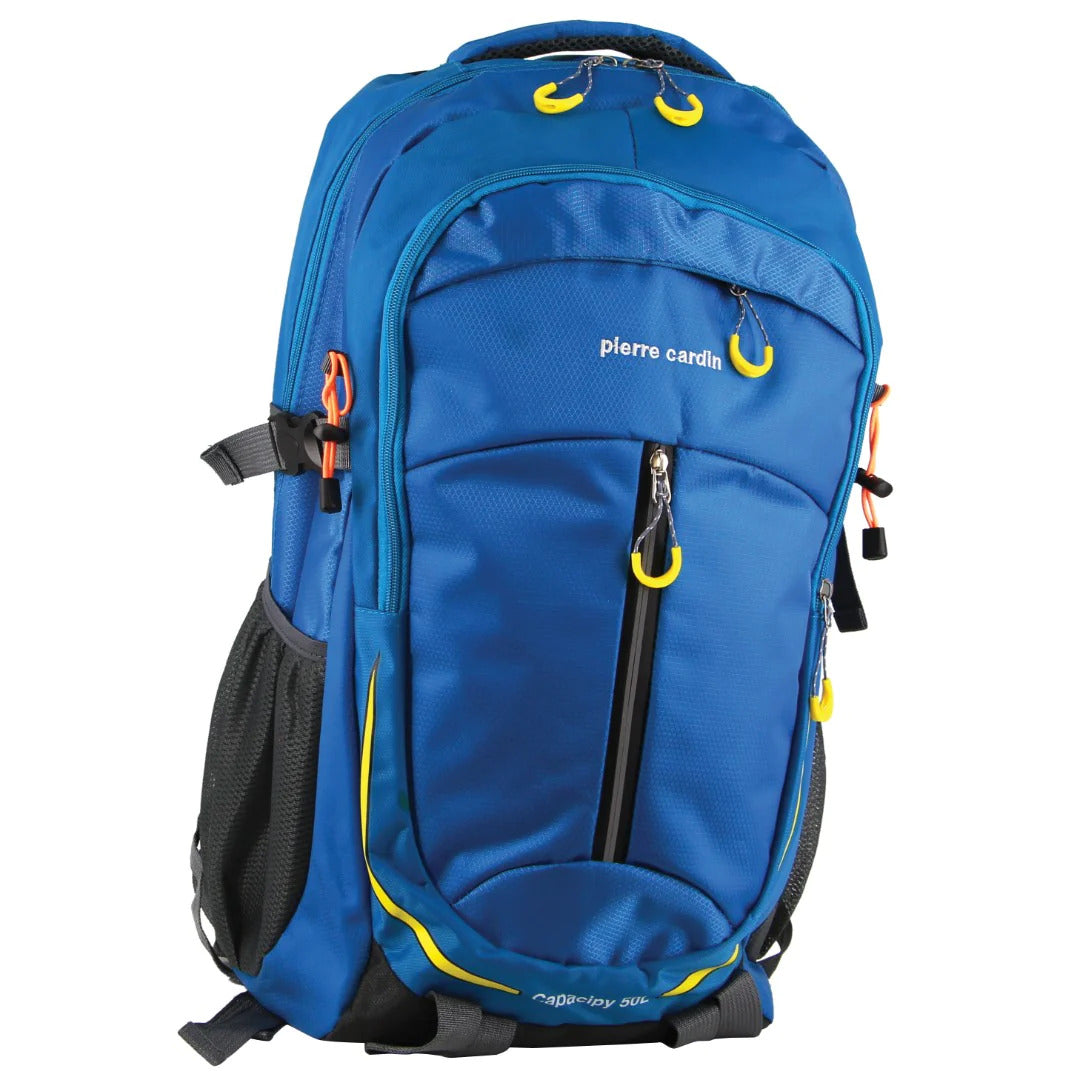 Pierre Cardin Mens Nylon Travel & Sport Large Backpack Bag in Blue-1