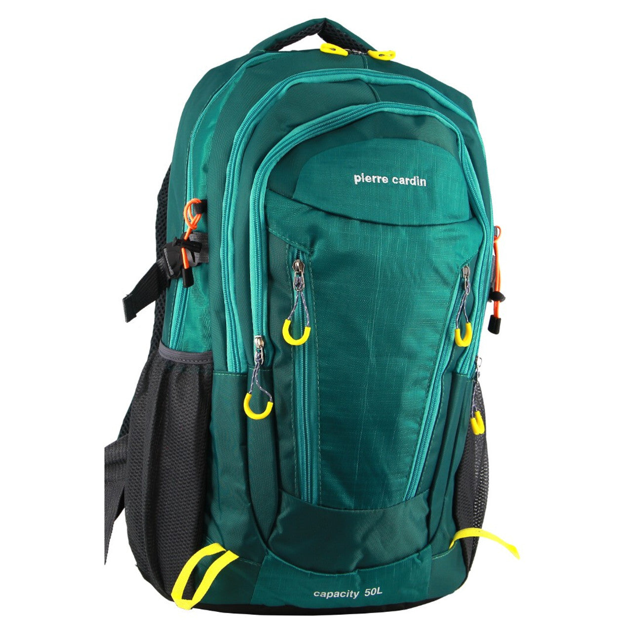 Pierre Cardin Mens Backpack Bag RFID Pocket Nylon Travel Sport Large - Green-0