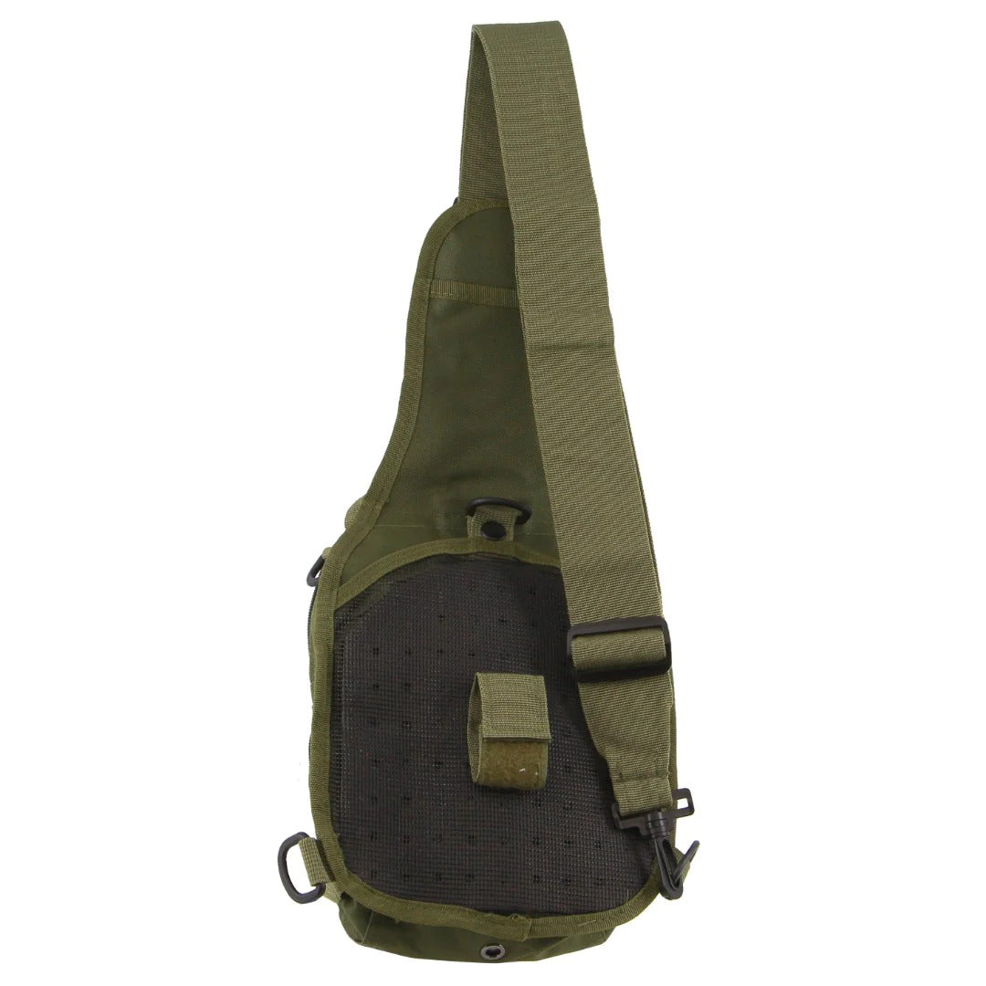 Pierre Cardin Cross Body Tactical Sling Bag Rucksack Army Style in Green-3