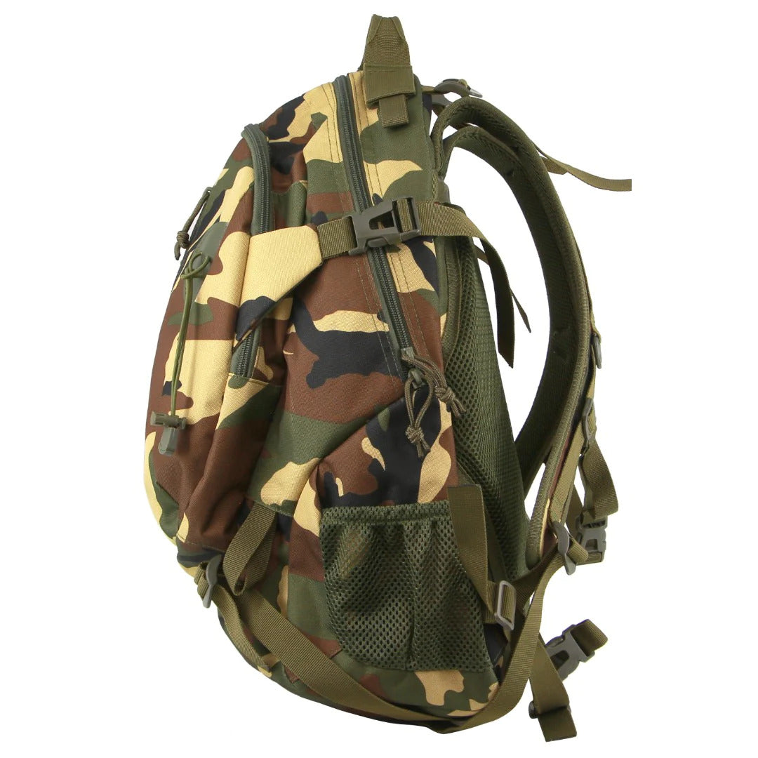 Pierre Cardin Mens Backpack Shoulder Bag Travel Outdoor - Army Camouflage-2