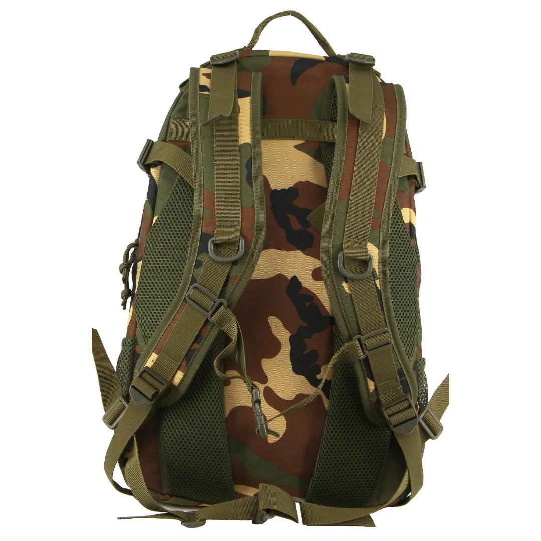 Pierre Cardin Mens Backpack Shoulder Bag Travel Outdoor - Army Camouflage-3