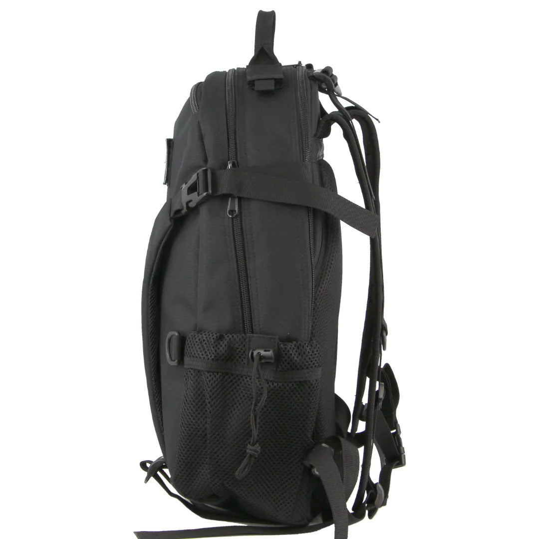 Pierre Cardin Mens Backpack Bag Travel Outdoor w/ Detachable Australia Flag - Black-2