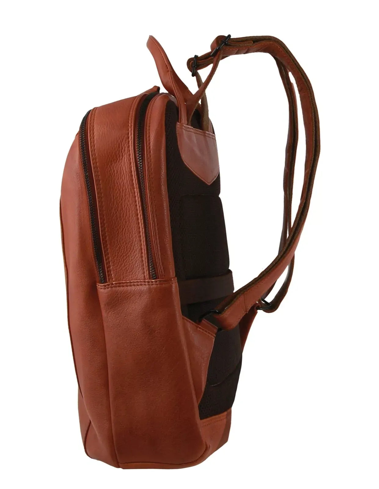 Pierre Cardin Leather Business/Laptop Backpack Bag in Cognac-3