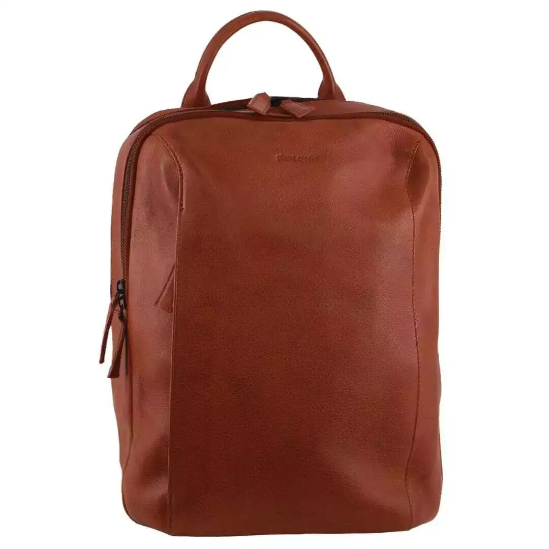 Pierre Cardin Leather Business/Laptop Backpack Bag in Cognac-0