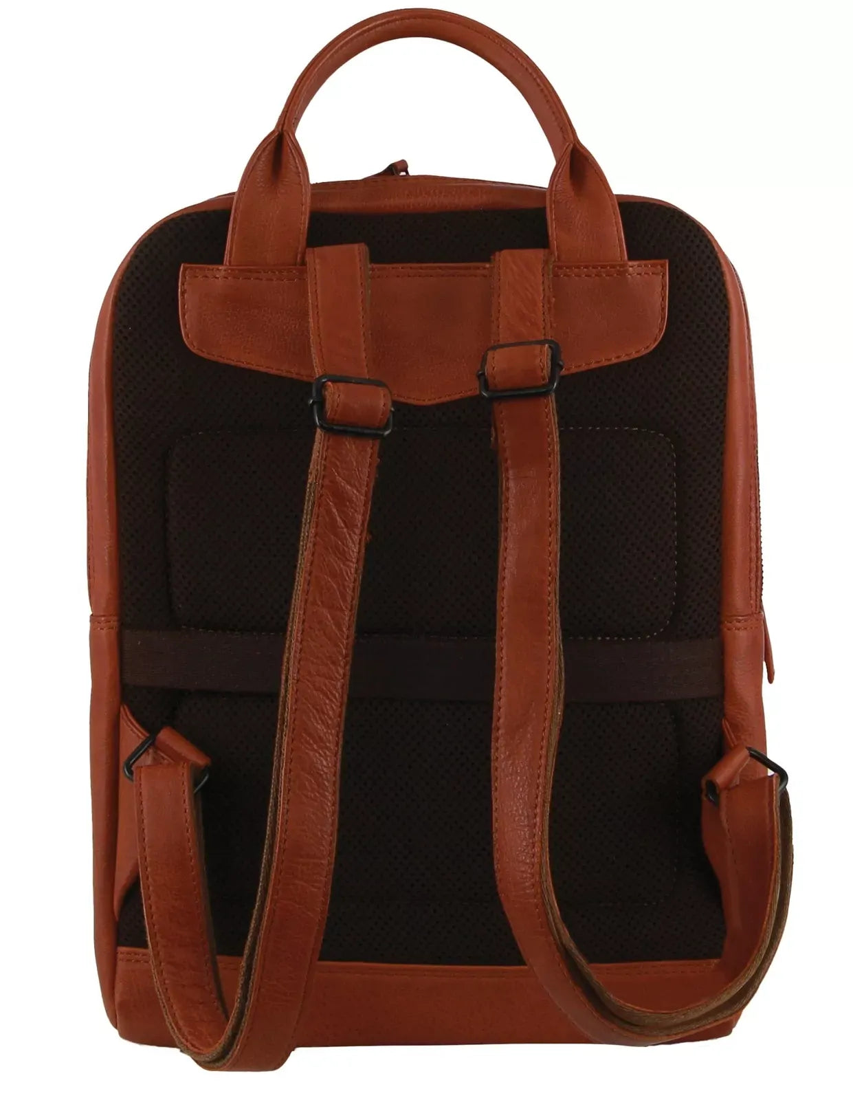 Pierre Cardin Leather Business/Laptop Backpack Bag in Cognac-2