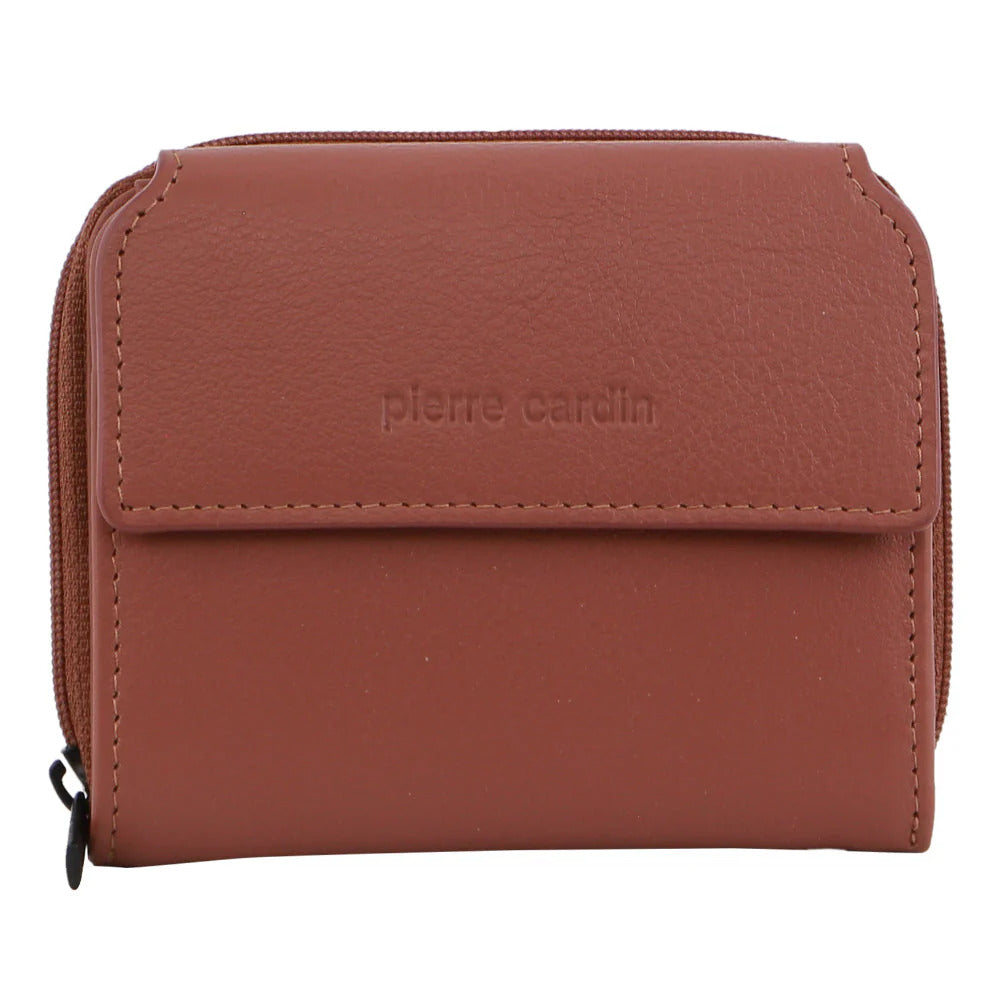 Pierre Cardin Womens Zip Around Leather Wallet with RFID - Casia Rose-2
